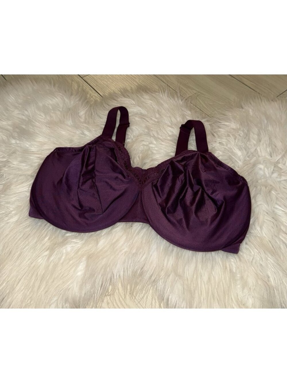 Wacoal 855213 Perfect Primer Full Figure Bra Underwire Lace Womens 36H Purple